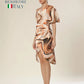 Mocha Midi Wrap Glam Dress