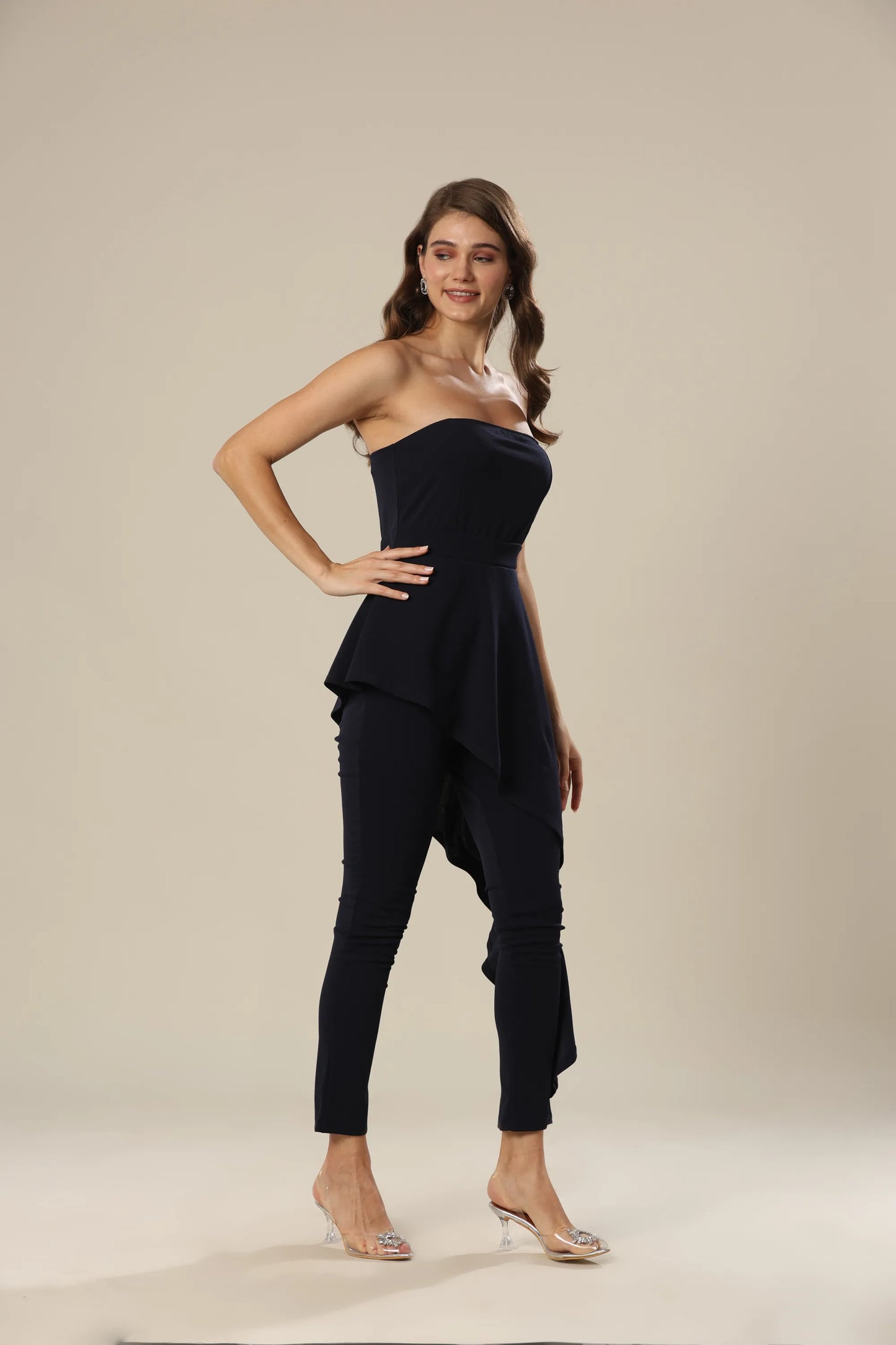 Modern Jumpsuit With Ruffle