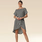 Modern Monochrome Wrap Glam Dress