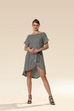Modern Monochrome Wrap Glam Dress