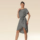 Modern Monochrome Wrap Glam Dress