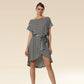 Modern Monochrome Wrap Glam Dress