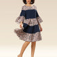Navy Wildcat Belted Charm Dress