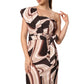 Neutral Chic Slit Ensemble Dress
