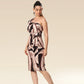 Neutral Chic Slit Ensemble Dress