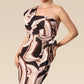 Neutral Chic Slit Ensemble Dress