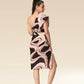 Neutral Chic Slit Ensemble Dress