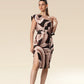 Neutral Chic Slit Ensemble Dress