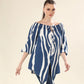 Ocean Waves Tie Ensemble Top
