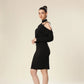 Onyx Ovation Asymmetric Neckline Dress