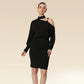 Onyx Ovation Asymmetric Neckline Dress