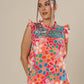 Pink Petunia Boho Clinic Top