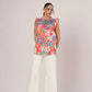 Pink Petunia Boho Clinic Top