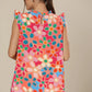 Pink Petunia Boho Clinic Top