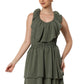 Plunging Olive Glamour Dress