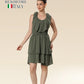 Plunging Olive Glamour Dress
