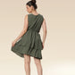 Plunging Olive Glamour Dress