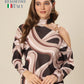 Print Sculpt Metallic Accent Top