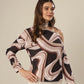 Print Sculpt Metallic Accent Top