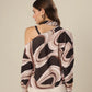 Print Sculpt Metallic Accent Top