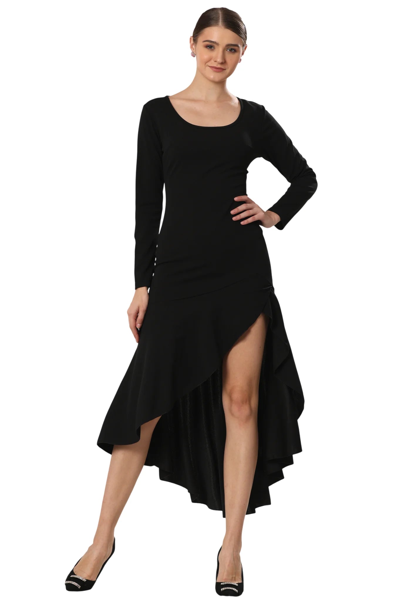 Raven Ruffle Perfect Stunner Dress