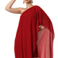 Red Rhapsody One-Shoulder Stunner Dress