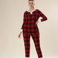 Red Blaze Checkered Comfort Night Wear