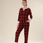 Red Blaze Checkered Comfort Night Wear