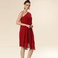 Red Rhapsody One-Shoulder Stunner Dress