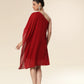 Red Rhapsody One-Shoulder Stunner Dress
