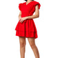 Red Ruffle Retreat Dress
