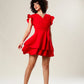 Red Ruffle Retreat Dress
