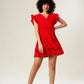 Red Ruffle Retreat Dress