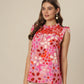 Roses In Bloom Ruffle Top