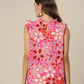 Roses In Bloom Ruffle Top