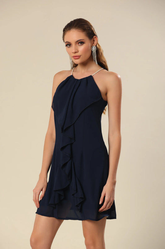 Ruffle Radiance Shoulder Affair Dress