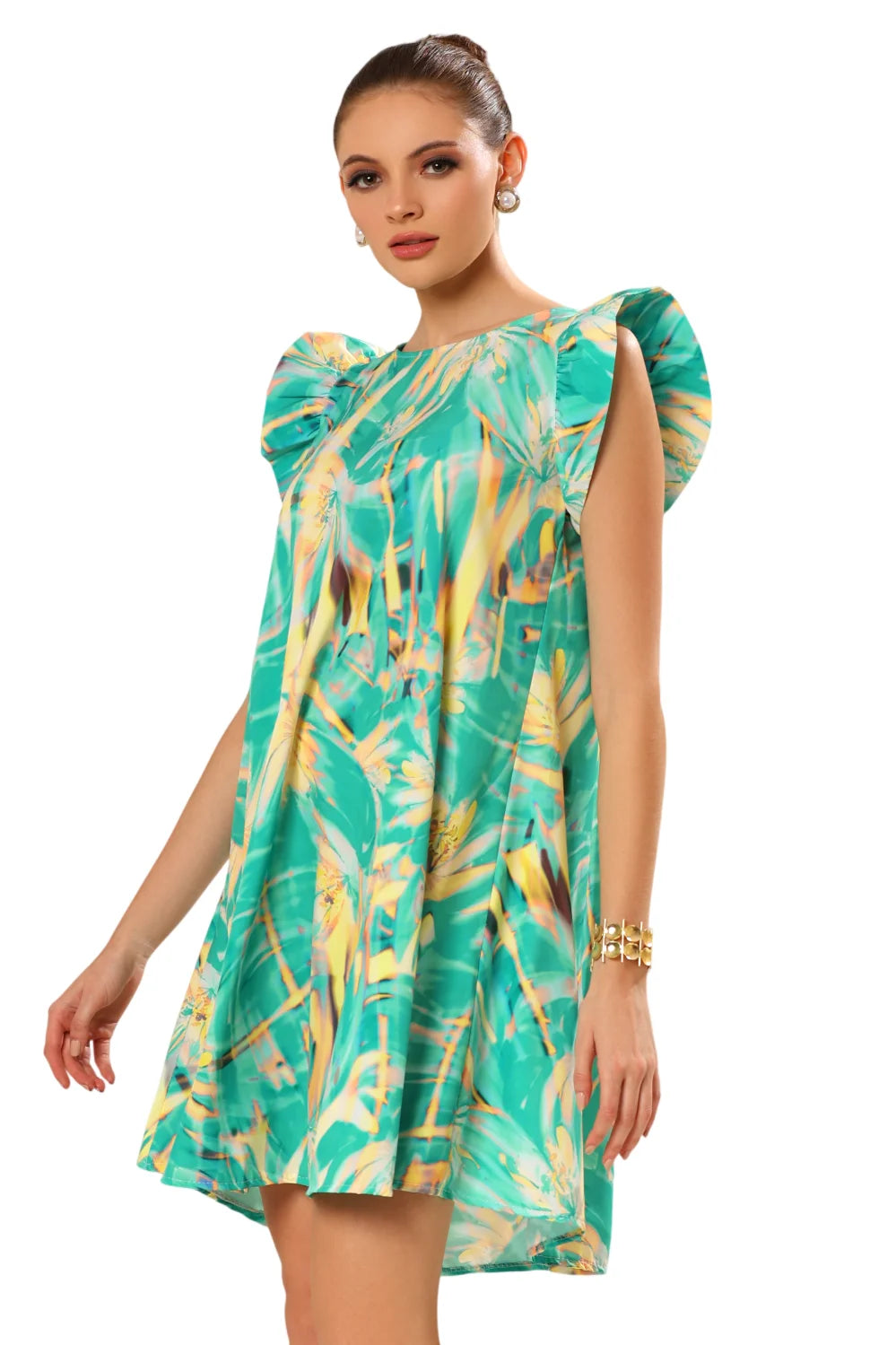 Sassy Sleeve Soiree Dress