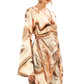 Satin Flair Adorned Dress