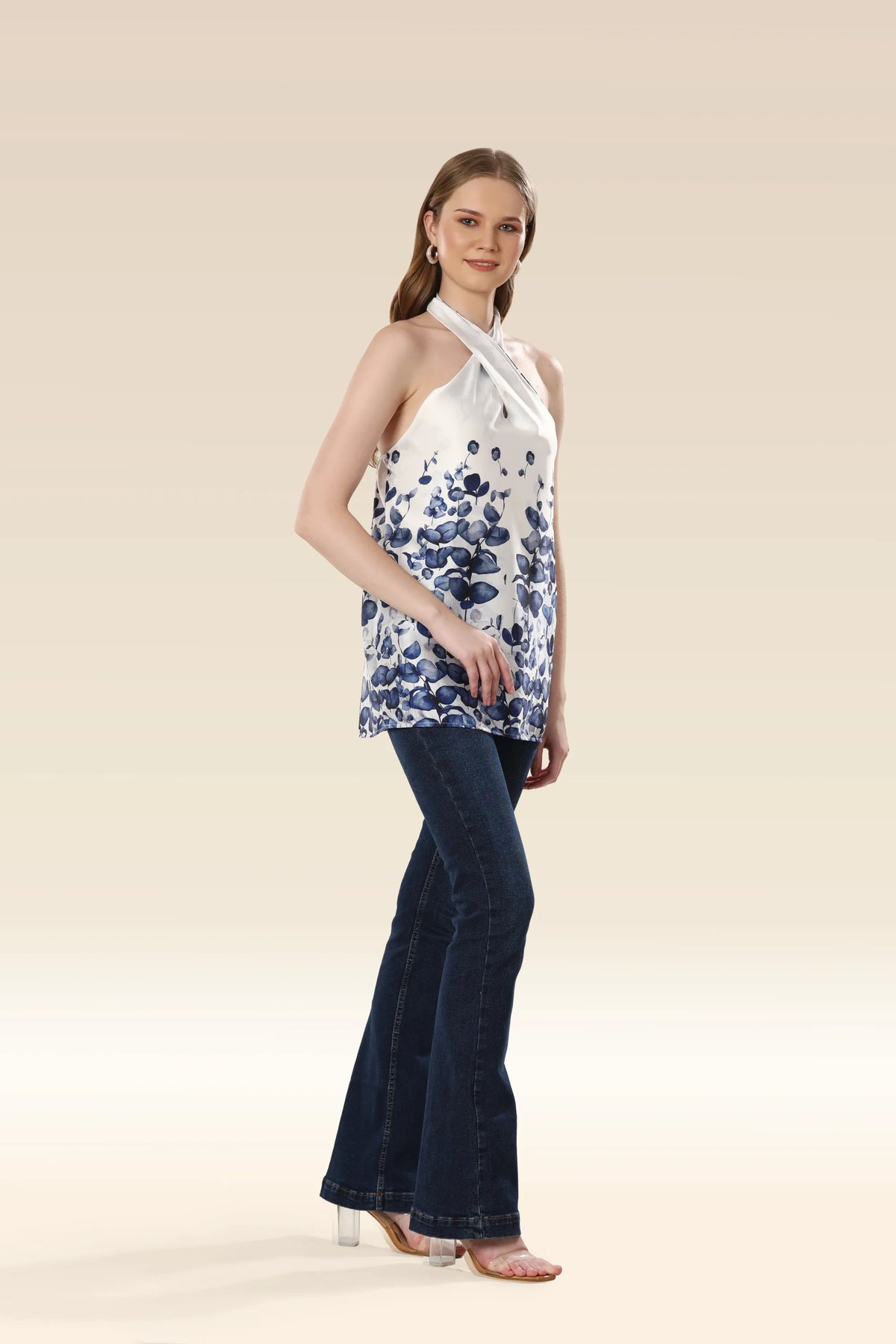 Satin Blossom Chic Top