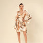 Satin Flair Adorned Dress