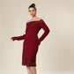 Sculpted Lace Silhouette Dress