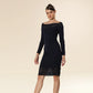 Sculpted Lace Silhouette Dress