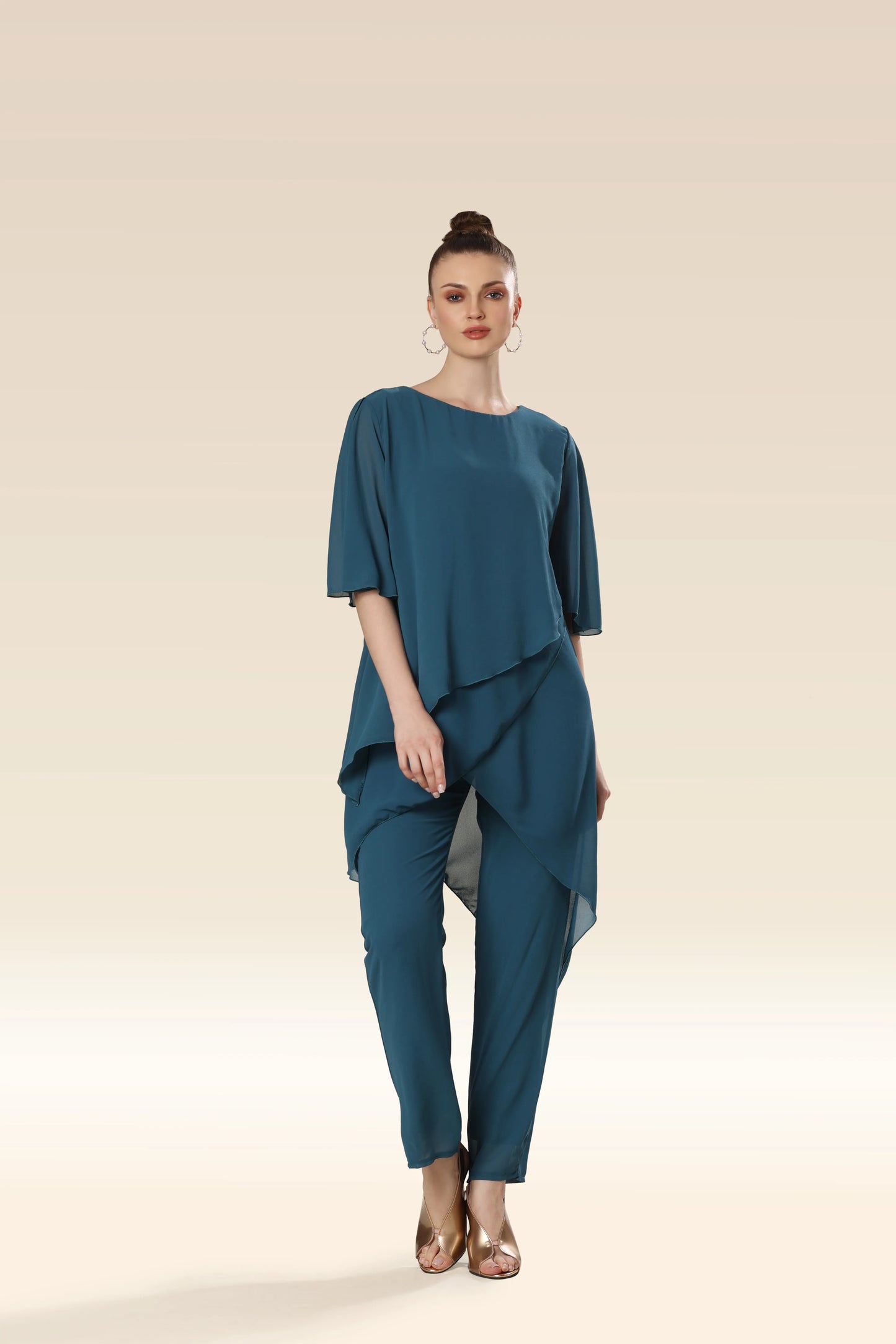 Set Of Translucent Tunic And Long Pants