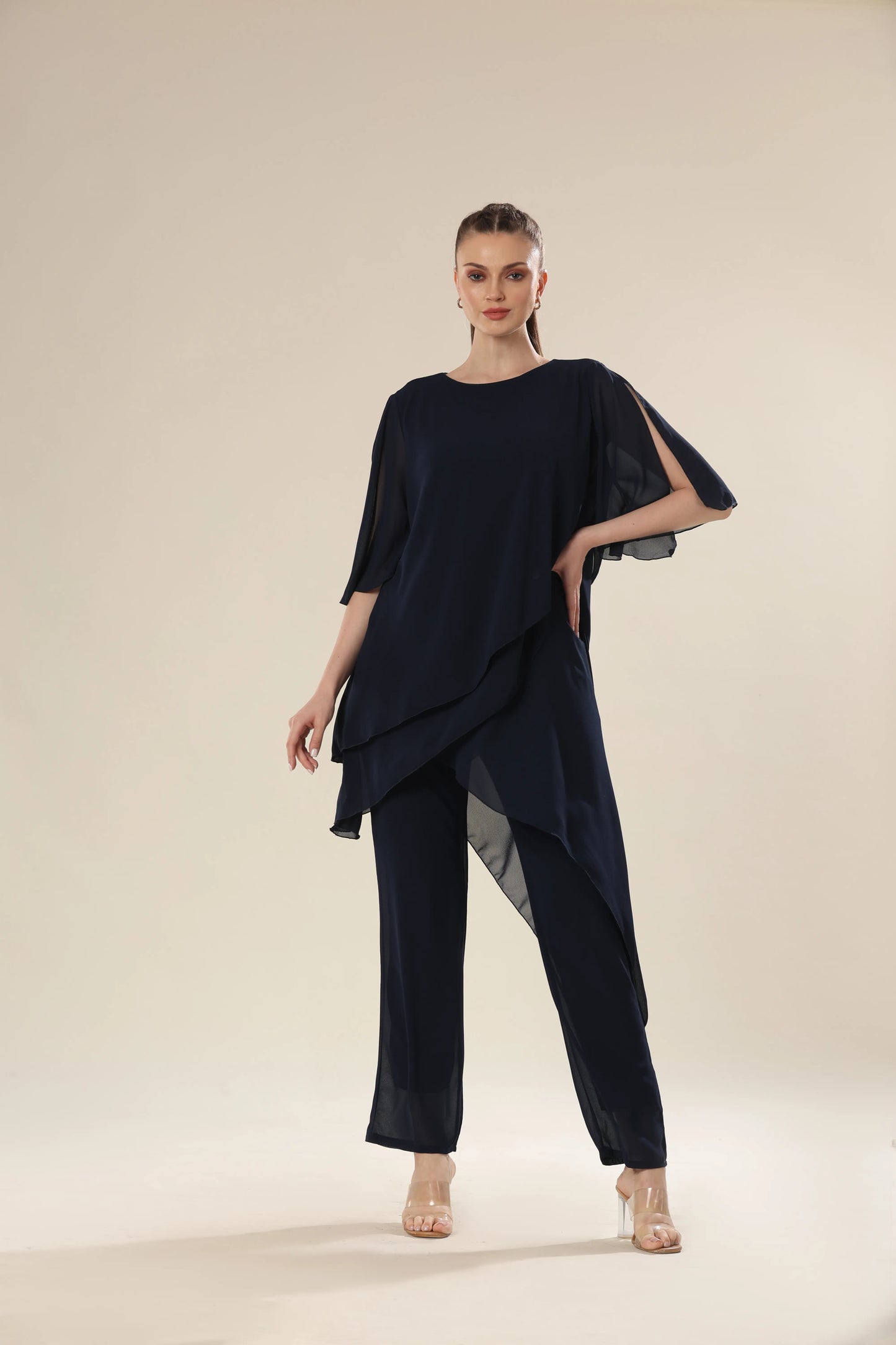 Set Of Translucent Tunic And Long Pants