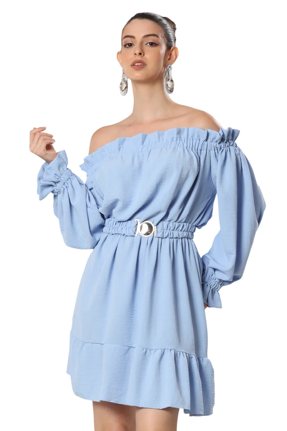 Skyline Ruffle Glamour Dress