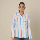 Skyward Journey Buttoned Beauty Top