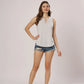 Slate Serenity Eyelet Elegant Top
