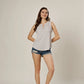 Slate Serenity Eyelet Elegant Top