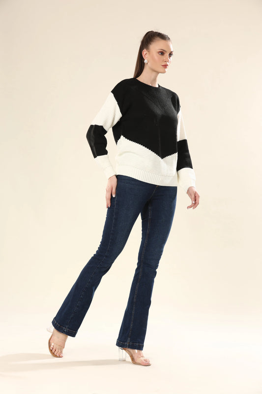 Sleek Noir Duo Pullover Bliss