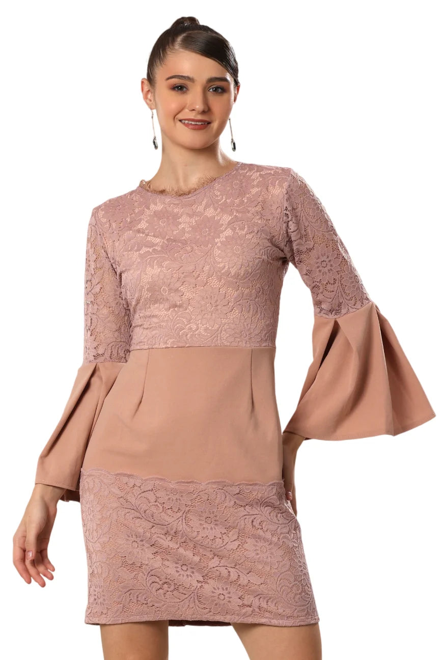 Soft Elegance With Lace Trims Dress